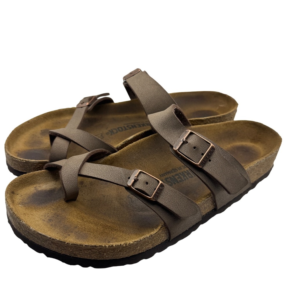 Birkenstock Mayari Mocha Brown Birko-Flor Sandals EU 41 US L10 M8